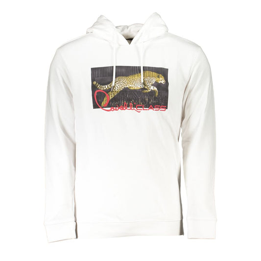 Cavalli Class White Cotton Men Sweater by Cavalli Class