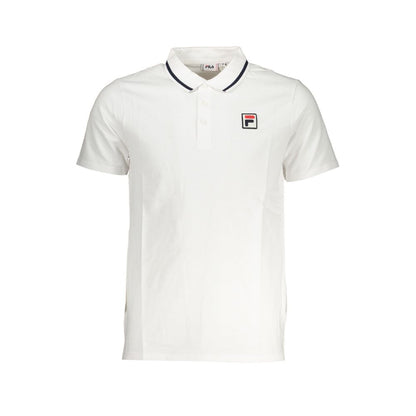 Polo Fila en coton blanc élégant avec détails contrastés