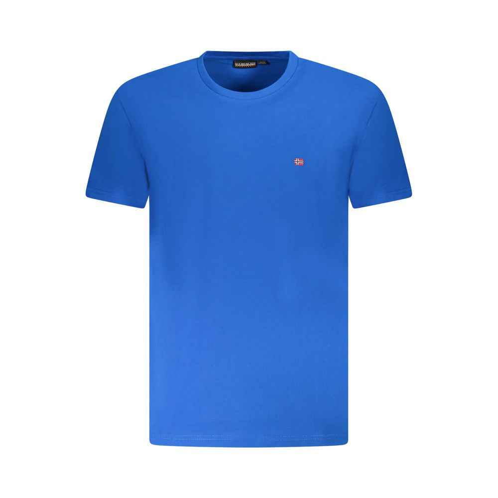 Napapijri Logo Cotton T Shirt Blauw Met Comfort Fit