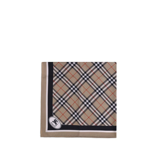 Écharpe en soie à carreaux Burberry