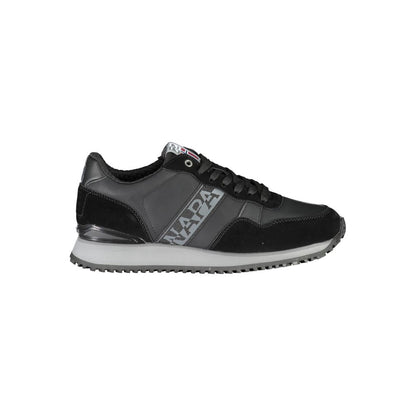 Napapijri Sleek Black Contrast Lace Sneakers by Napapijri