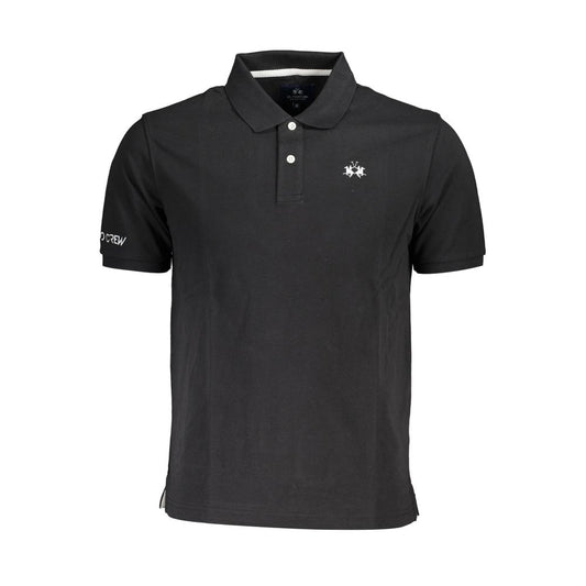 Polo homme en coton noir La Martina