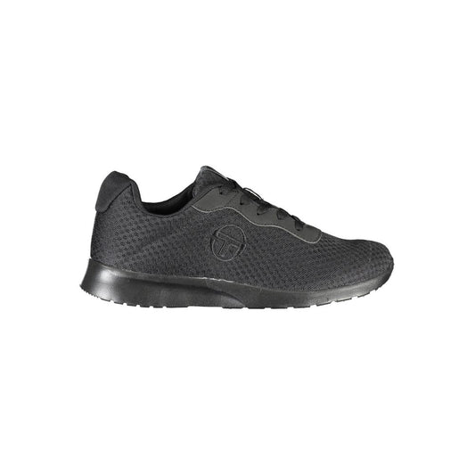 Sergio Tacchini Sleek Black Sneakers with Embroidered Detail by Sergio Tacchini