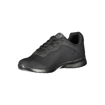 Sergio Tacchini Sleek Black Sneakers with Embroidered Detail by Sergio Tacchini