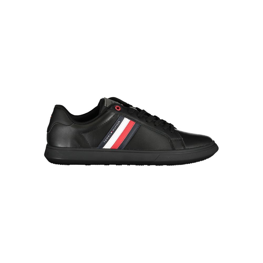 Tommy Hilfiger Chic Black Sneakers with Iconic Contrast Details by Tommy Hilfiger
