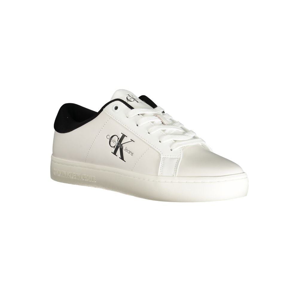 Calvin Klein White Polyester Sneaker by Calvin Klein
