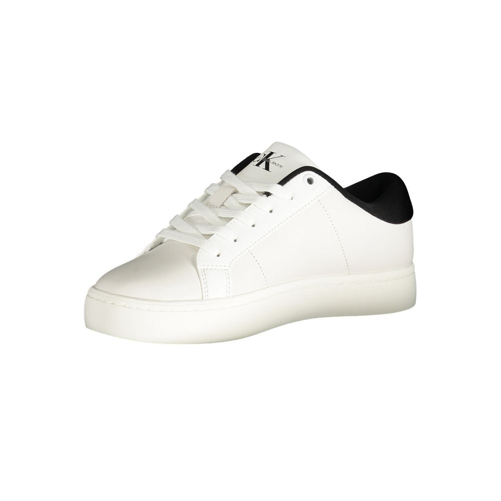 Calvin Klein White Polyester Sneaker by Calvin Klein