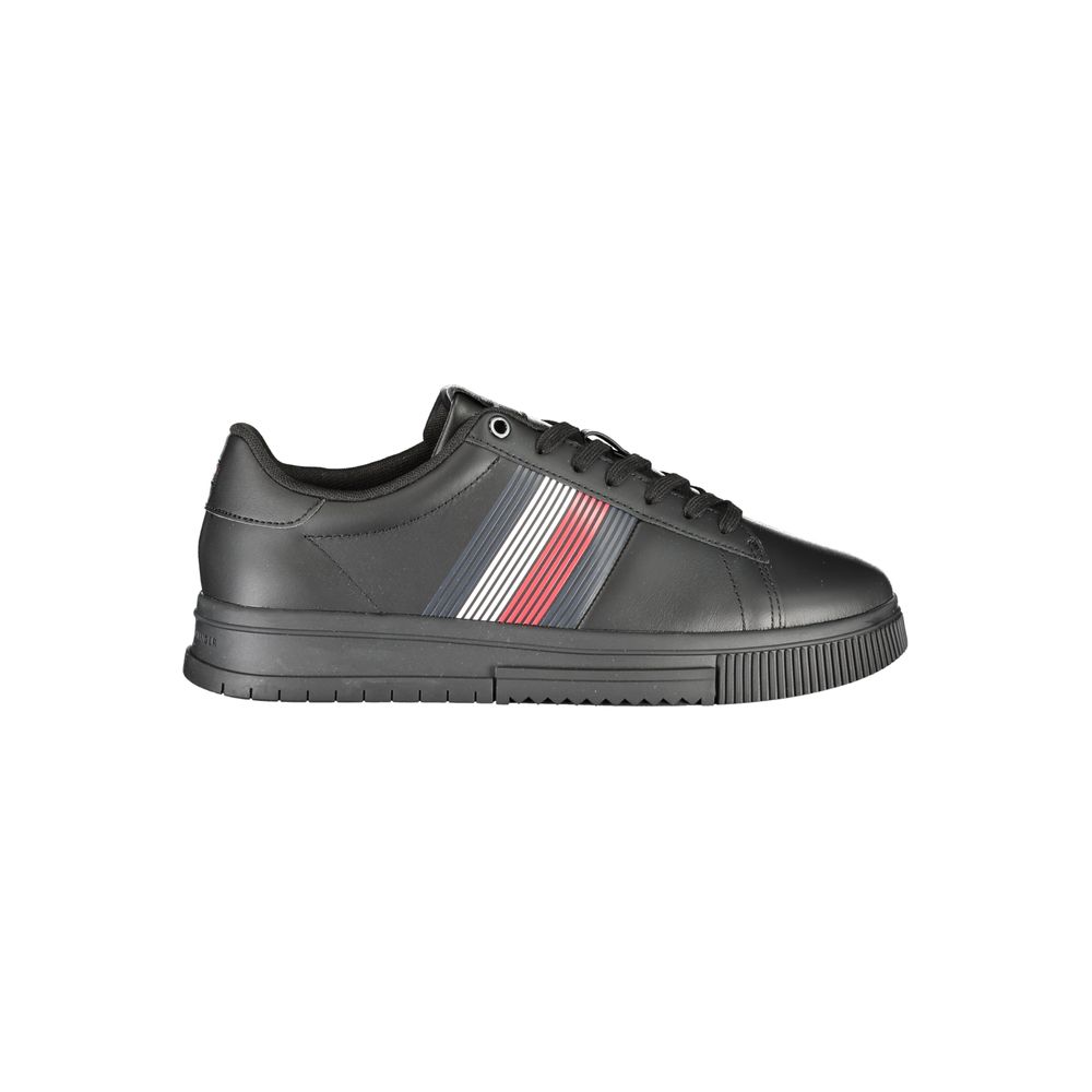Tommy Hilfiger Black Polyester Sneaker by Tommy Hilfiger