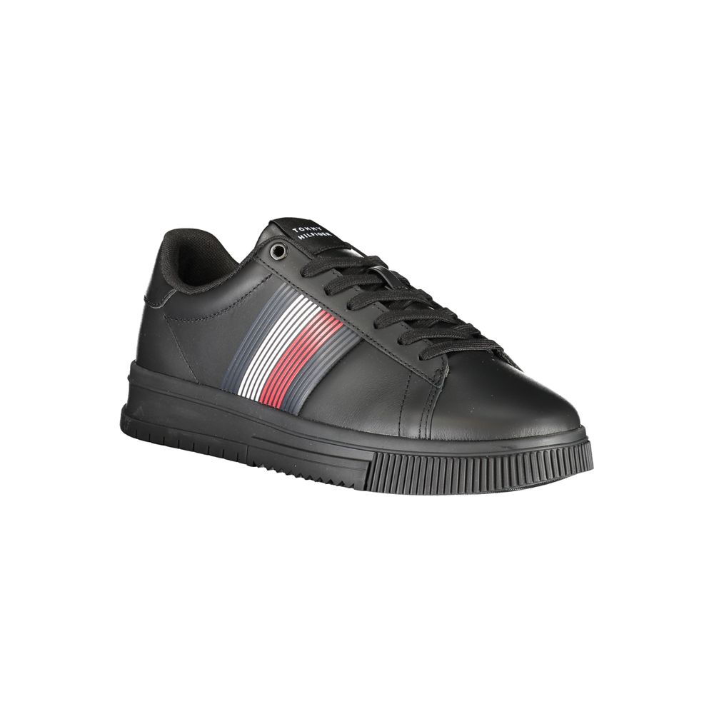 Tommy Hilfiger Black Polyester Sneaker by Tommy Hilfiger