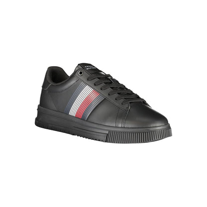 Tommy Hilfiger Black Polyester Sneaker by Tommy Hilfiger