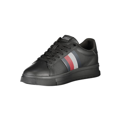 Tommy Hilfiger Black Polyester Sneaker by Tommy Hilfiger