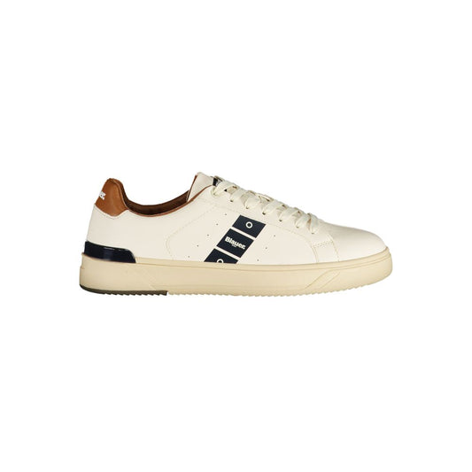 Blauer White Leather Men Sneaker by Blauer