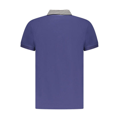 Polo Cavalli Class en coton bleu pour homme