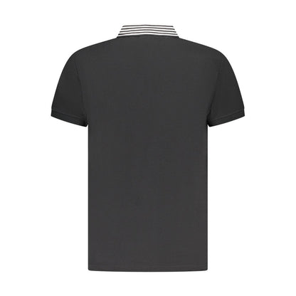Polo Cavalli Class en coton noir pour homme