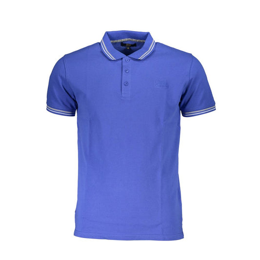 Polo Cavalli Class en coton bleu pour homme