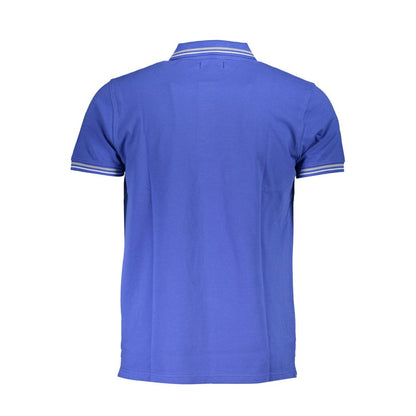Polo Cavalli Class en coton bleu pour homme