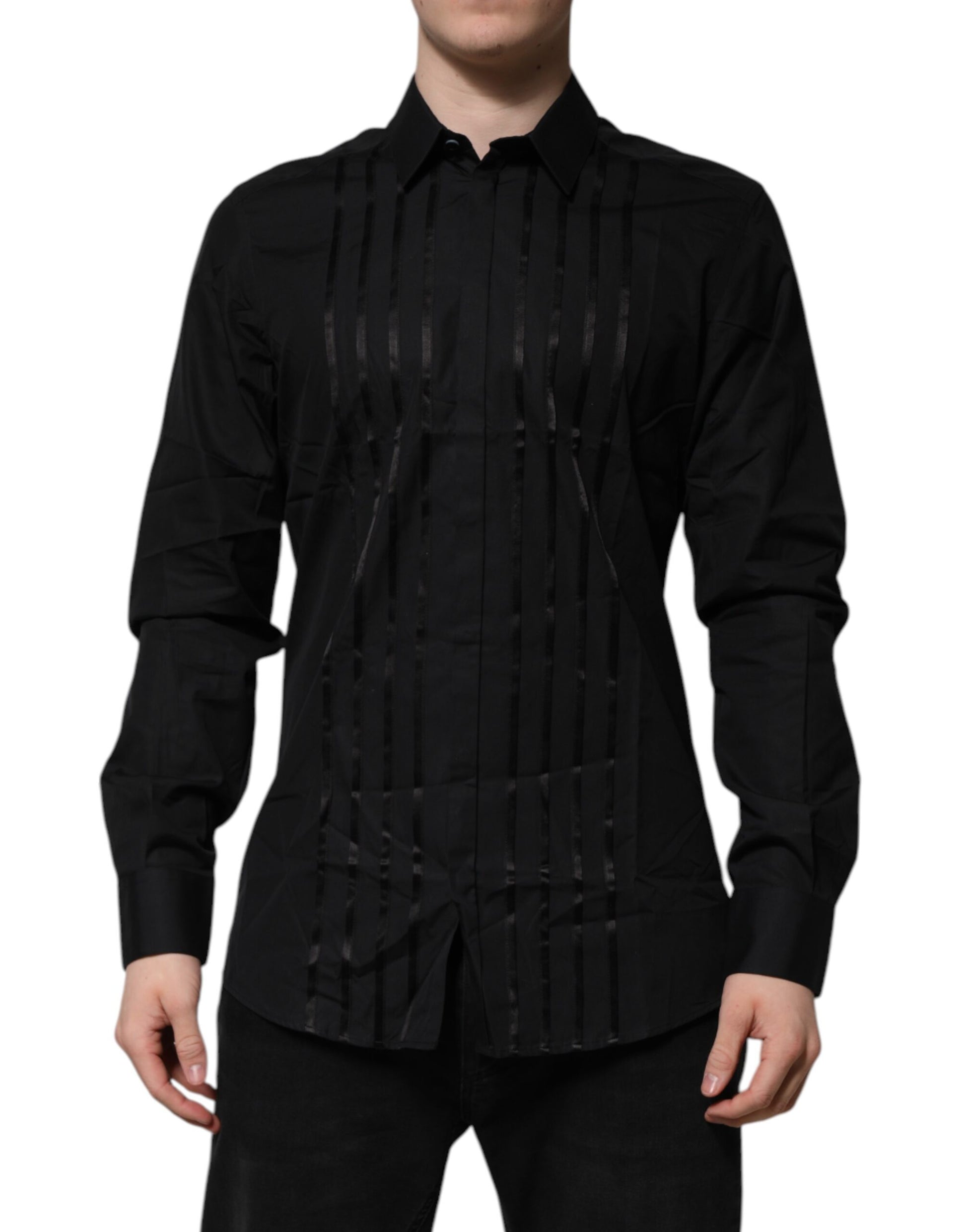 Dolce & Gabbana Black GOLD Long Sleeves Men Formal Dress Shirt by Dolce & Gabbana