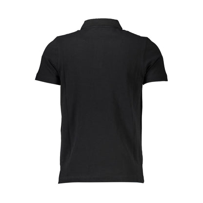 Polo Cavalli Class en coton noir pour homme