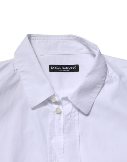 Dolce & Gabbana White Cotton Long Sleeves Dress Formal Shirt by Dolce & Gabbana