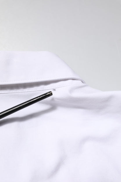 Dolce & Gabbana White Cotton STAFF Long Sleeves Formal Shirt by Dolce & Gabbana
