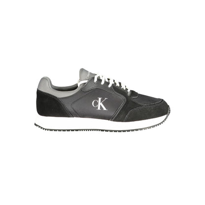 Calvin Klein Black Leather Men Sneaker by Calvin Klein