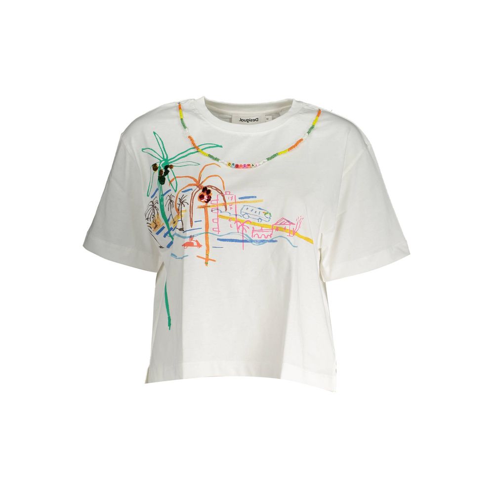 Desigual White Cotton Women Top by Desigual