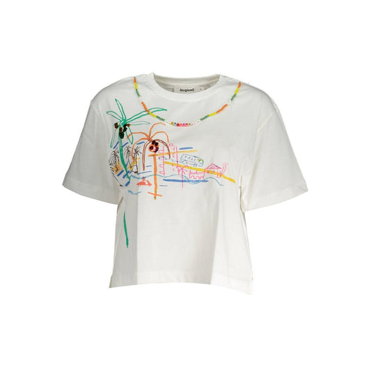 Desigual White Cotton Women Top by Desigual