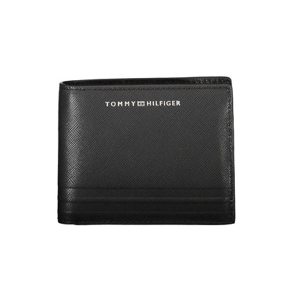 Portefeuille homme en cuir noir Tommy Hilfiger