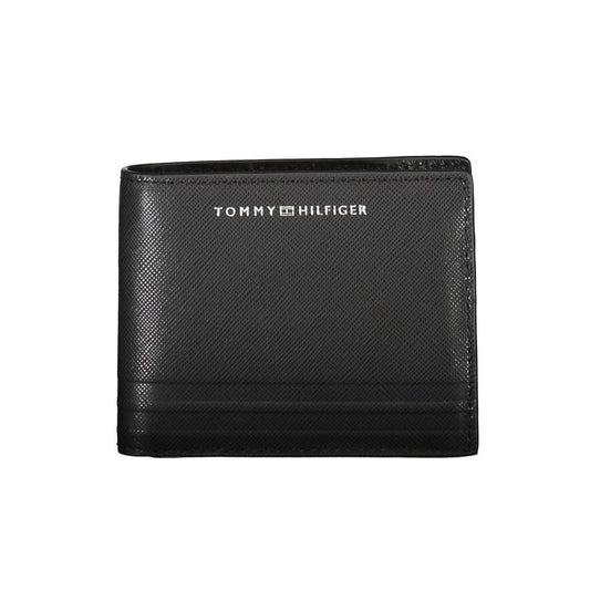 Portefeuille homme en cuir noir Tommy Hilfiger