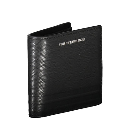 Portefeuille homme en cuir noir Tommy Hilfiger