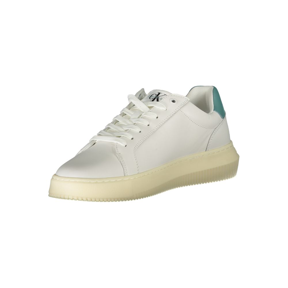Calvin Klein Sleek White Sneakers with Eco-Conscious Design by Calvin Klein