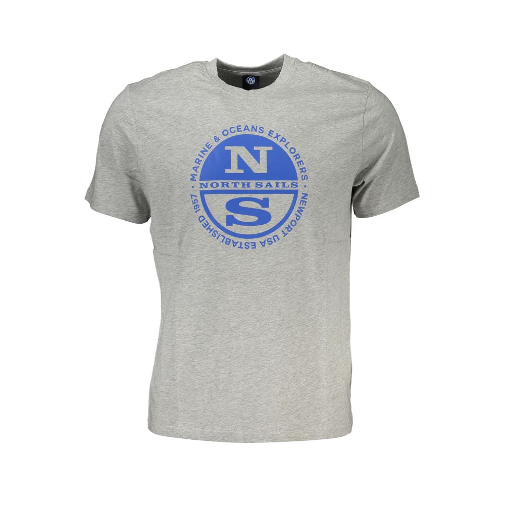 North Sails Brown Cotton Men T-Shirt by North Sails