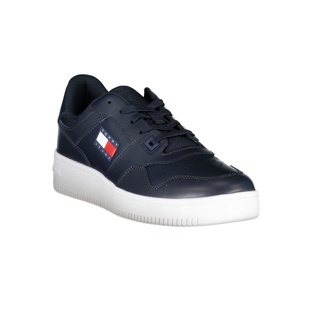 Tommy Hilfiger Blue Contrast Sneakers with Logo Detail by Tommy Hilfiger