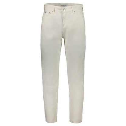 Calvin Klein White Cotton Jeans & Pant by Calvin Klein