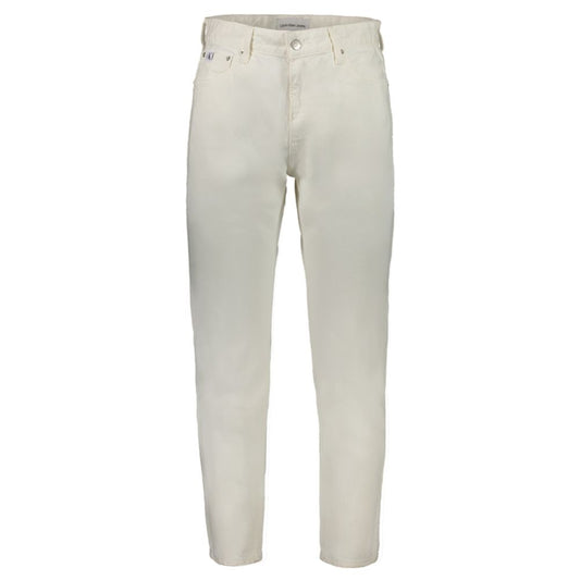 Calvin Klein White Cotton Jeans & Pant by Calvin Klein