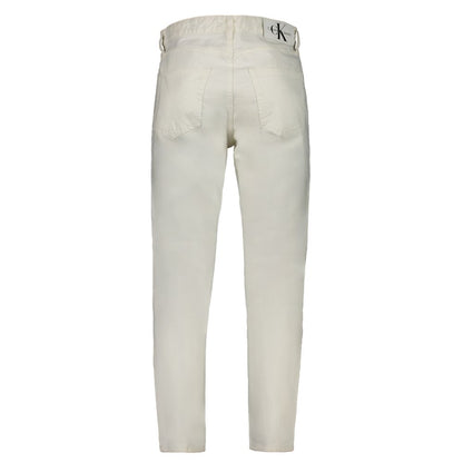 Calvin Klein White Cotton Jeans & Pant by Calvin Klein