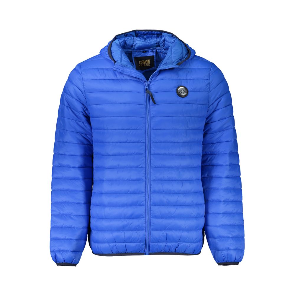 Cavalli Class Blue Polyamide Men Jacket by Cavalli Class