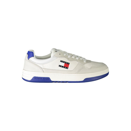 Tommy Hilfiger White Leather Men Sneaker by Tommy Hilfiger
