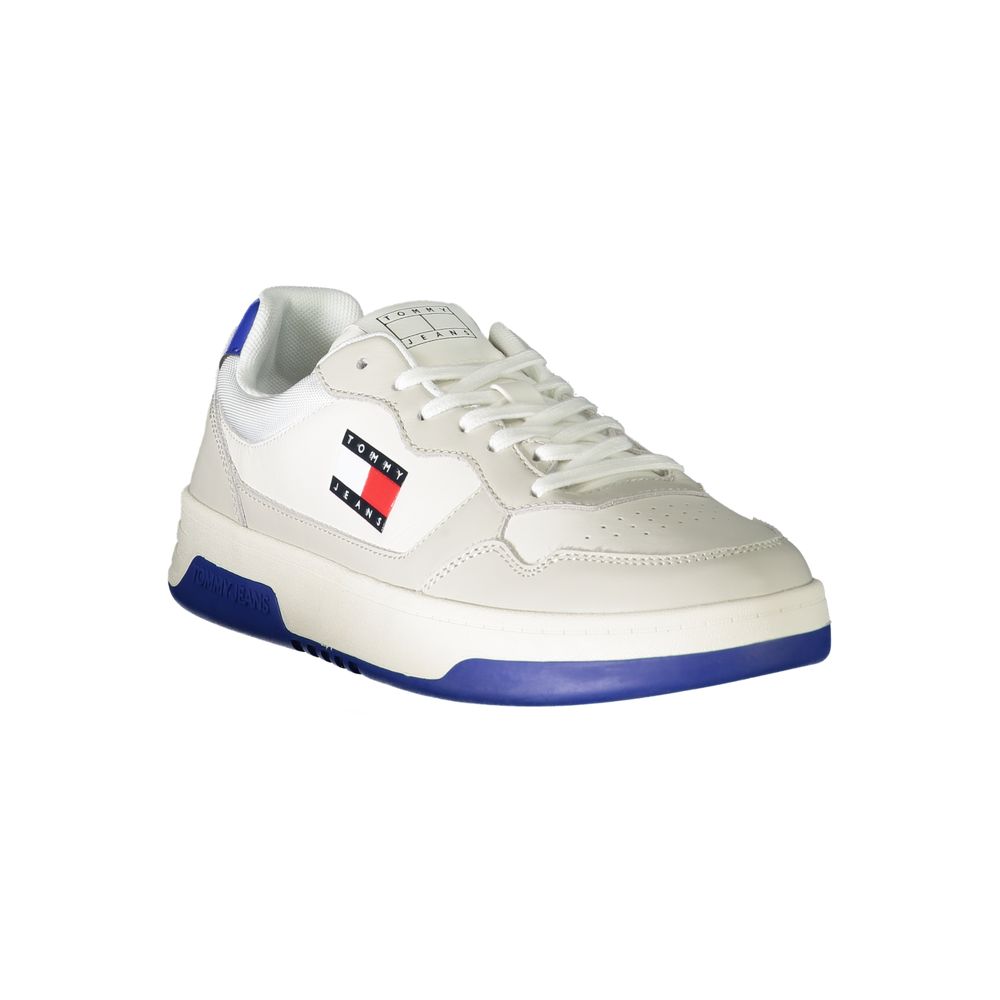 Tommy Hilfiger White Leather Men Sneaker by Tommy Hilfiger
