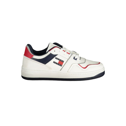 Tommy Hilfiger White Leather Men Sneaker by Tommy Hilfiger