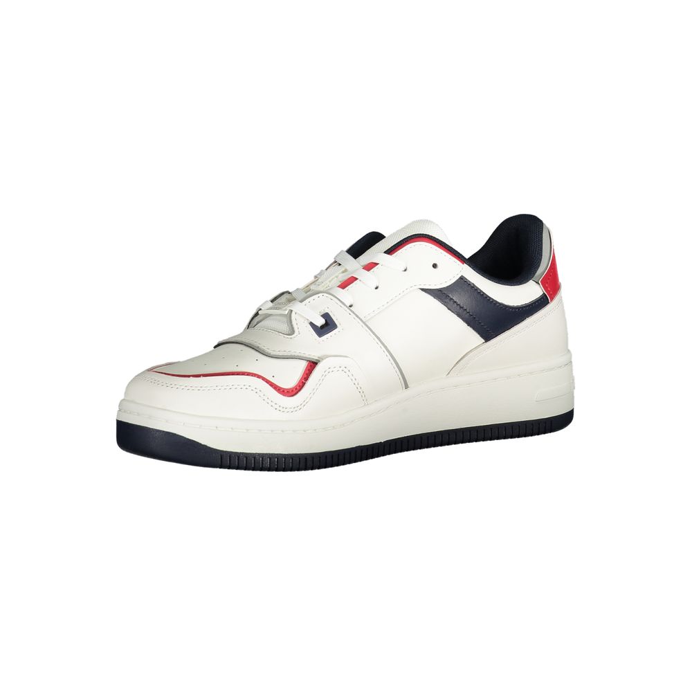 Tommy Hilfiger White Leather Men Sneaker by Tommy Hilfiger