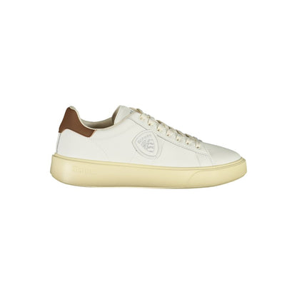 Blauer White Leather Men Sneaker by Blauer