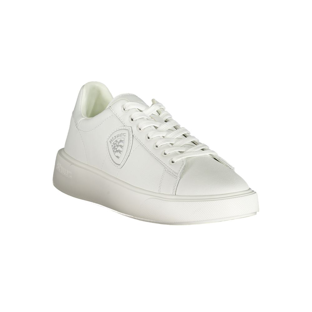 Blauer White Leather Men Sneaker by Blauer