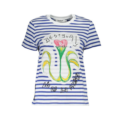 Desigual Blue Cotton Women Top by Desigual