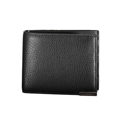 Portefeuille homme en cuir noir Calvin Klein