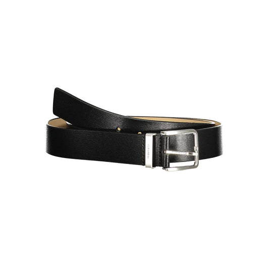 Ceinture en cuir noir Calvin Klein pour homme