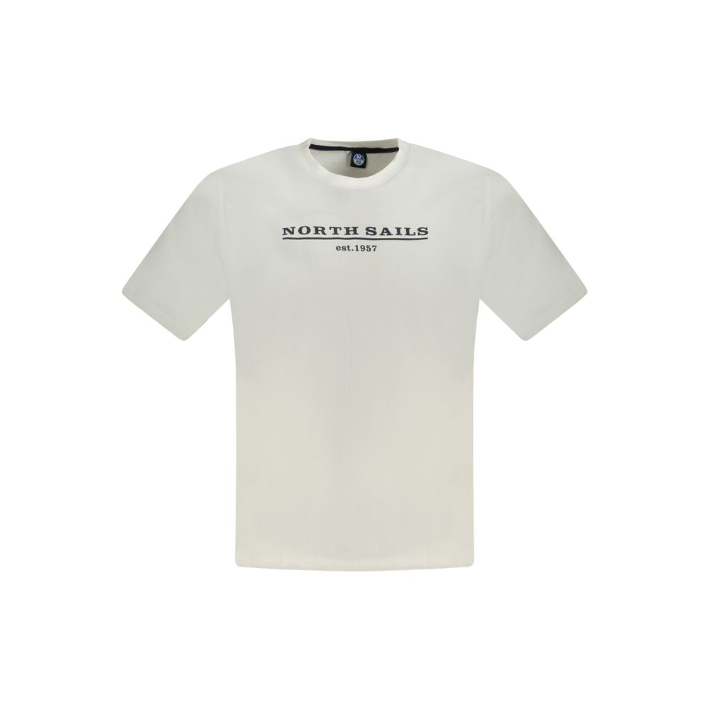 North Sails White Cotton Men T-Shirt by North Sails