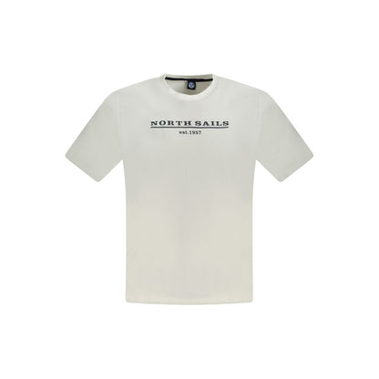 North Sails White Cotton Men T-Shirt by North Sails