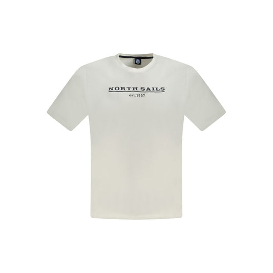 North Sails White Cotton Men T-Shirt by North Sails