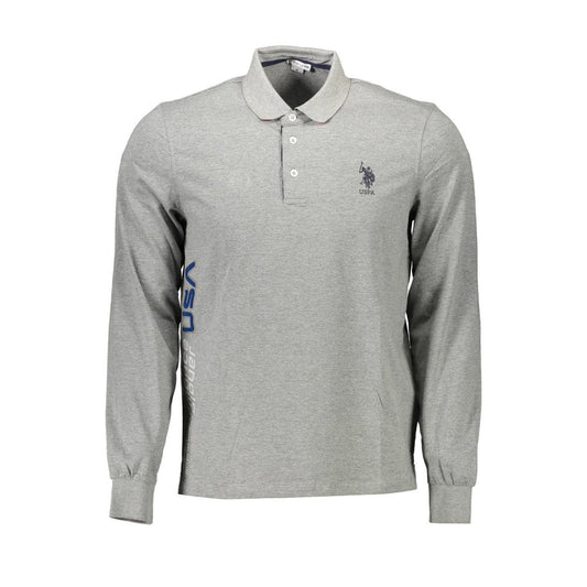 Polo gris en coton pour homme, US POLO ASSN.